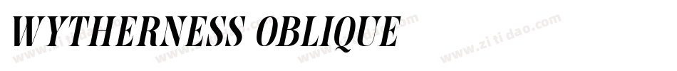Wytherness Oblique字体转换